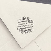 Deco Flourish Return Address Stempel