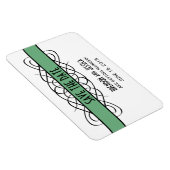 Deco Flourish Save the Date Magnet, Green Magneet (Rechterzijde)
