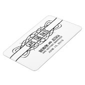 Deco Flourish Save the Date Magnet, Ivory Magneet (Linkerzijde)