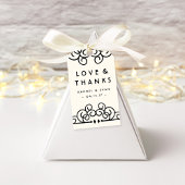 Deco Flourish Wedding Favor Bedankt Cadeaulabel