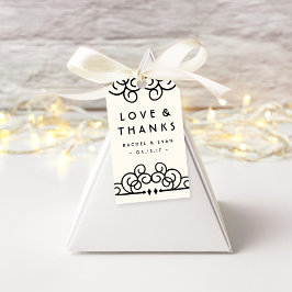 Deco Flourish Wedding Favor Bedankt Cadeaulabel