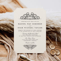 Deco Flourish Wedding Invitation
