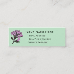 Deco Flower Skinny Profile Card Mini Visitekaartje