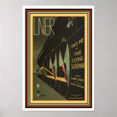 Deco Flying Scotsman Train Poster 13 x 19 (Voorkant)