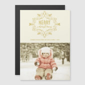  deco Foliage-foto van Merry Kerstmis (Voorkant / Achterkant)