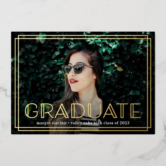 Deco Folie overlay | Aankondiging foto-Afstuderen (Voorkant)