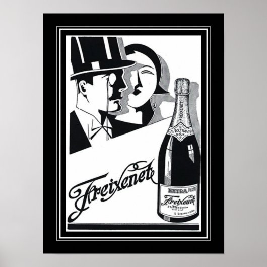 Deco Freixenet" Champagne Ad Poster 1920 (Voorkant)