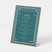 deco Gatsby Wedding Menu Art Deco 1920 Reclamebord Met Voetstuk (Voorkant)