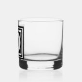 Deco Geïnspireerde Cirkel Vierkant Drievoudig Mono Whisky Glas (Links)