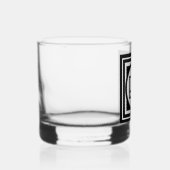 Deco Geïnspireerde Cirkel Vierkant Drievoudig Mono Whisky Glas (Rechts)