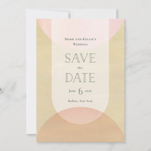 Deco-geïnspireerde Save the Date (Voorkant)