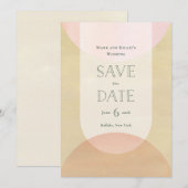 Deco-geïnspireerde Save the Date (Voorkant / Achterkant)