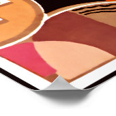 Deco Geometric in Sinaasappels Poster (Hoek)