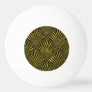 Deco Glam: Goud & Zwart Patroon Pingpongbal