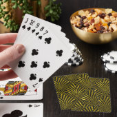 Deco Glam: Goud & Zwart Patroon Pokerkaarten (Insitu)