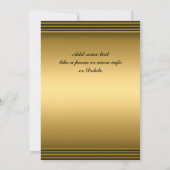 Deco Gold 50th Birthday Invitation Kaart (Achterkant)