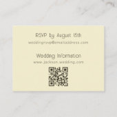 Deco Gold Framed Vintage Lily Wedding Cream Informatiekaartje (Achterkant)