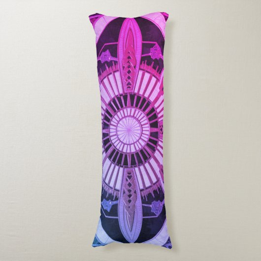 Deco Golden-Magenta Dash Lichaamskussen (Voorkant Verticaal)