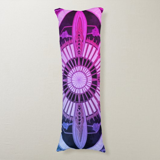 Deco Golden-Magenta Dash Lichaamskussen (Voorkant Verticaal)