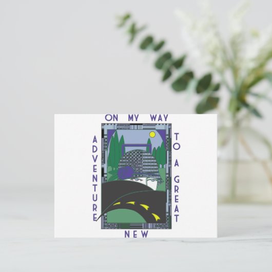 Deco Great New Adventure Briefkaart (Staand voorkant)