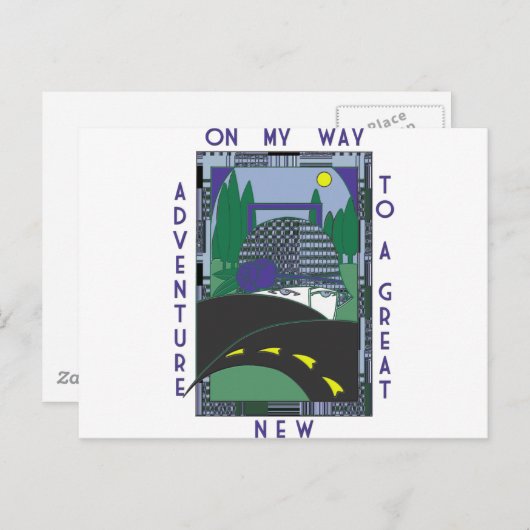 Deco Great New Adventure Briefkaart (Voorkant / Achterkant)