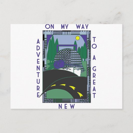 Deco Great New Adventure Briefkaart (Voorkant)