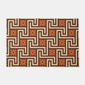 Deco Greek Key, Brown, Beige en Rust Deurmat (Voorkant)