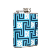 Deco Greek Key, Sky Blue en Navy Heupfles (Rechts)