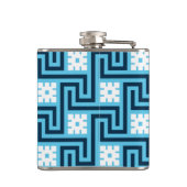 Deco Greek Key, Sky Blue en Navy Heupfles (Achterkant)