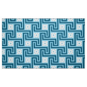 Deco Greek Key, Sky Blue en Navy Stof (Fat Quarter)