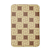 Deco Greek Key, Tan, Brown en Yellow Badmat (Voorkant Verticaal)