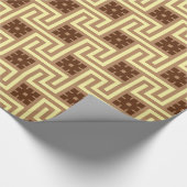 Deco Greek Key, Tan, Brown en Yellow Cadeaupapier (Hoek)