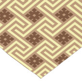 Deco Greek Key, Tan, Brown en Yellow Korte Tafelloper (Hoek)