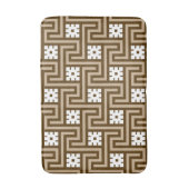 Deco Greek Key, Taupe Tan en Brown Badmat (Voorkant Verticaal)