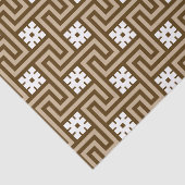 Deco Greek Key, Taupe Tan en Brown Tissuepapier (Detail)