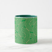 deco groen en goud mok (Midden)
