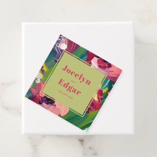 Deco Groovy Trouwschilderij Bedankjes Labels (In situ)