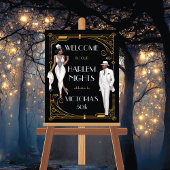 Deco Harlem Nights Flapper en Gentleman Welkom Poster