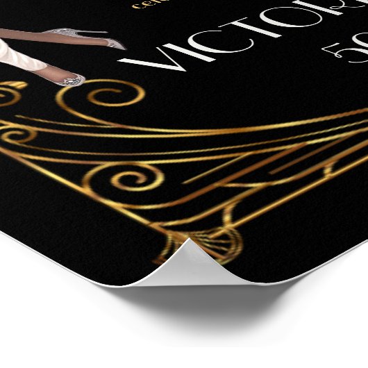 Deco Harlem Nights Flapper en Gentleman Welkom Poster (Hoek)