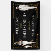 Deco Harlem Nights Flapper en Gentleman Welkom Spandoek (Verticaal)