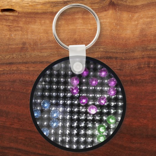 DECO-HEART-ronde Sleutelhanger (Voorkant)