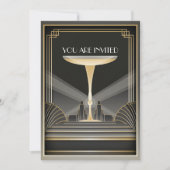 Deco Hedendaags Gala Evenement Uitnodiging (Voorkant)