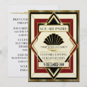 Deco Hedendaags Gala Evenement Uitnodiging (Voorkant / Achterkant)