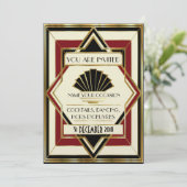 Deco Hedendaags Gala Evenement Uitnodiging (Staand voorkant)