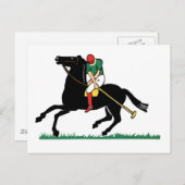 Deco Horse Polo Briefkaart (Voorkant / Achterkant)