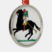 Deco Horse Polo Metalen Ornament (Rechts)