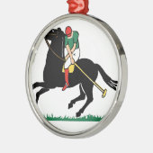 Deco Horse Polo Metalen Ornament (Links)