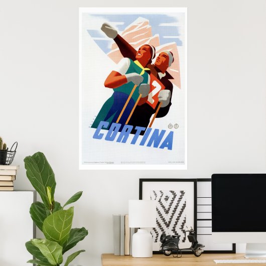 deco Italiaans skireis Poster (Thuiskantoor)