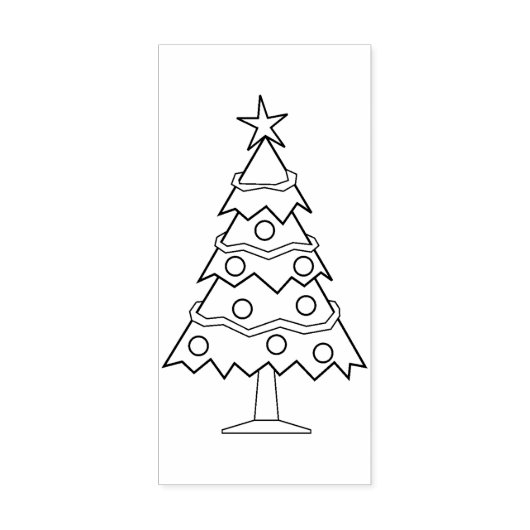 Deco kerstboom kunst stempel (Afrduk)