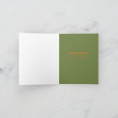 Deco-kerstkaart met herten, sneeuw en bomen feestdagen kaart (Binnen)